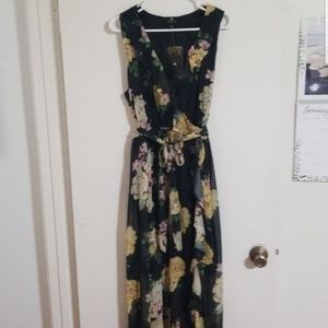 Black floral dress